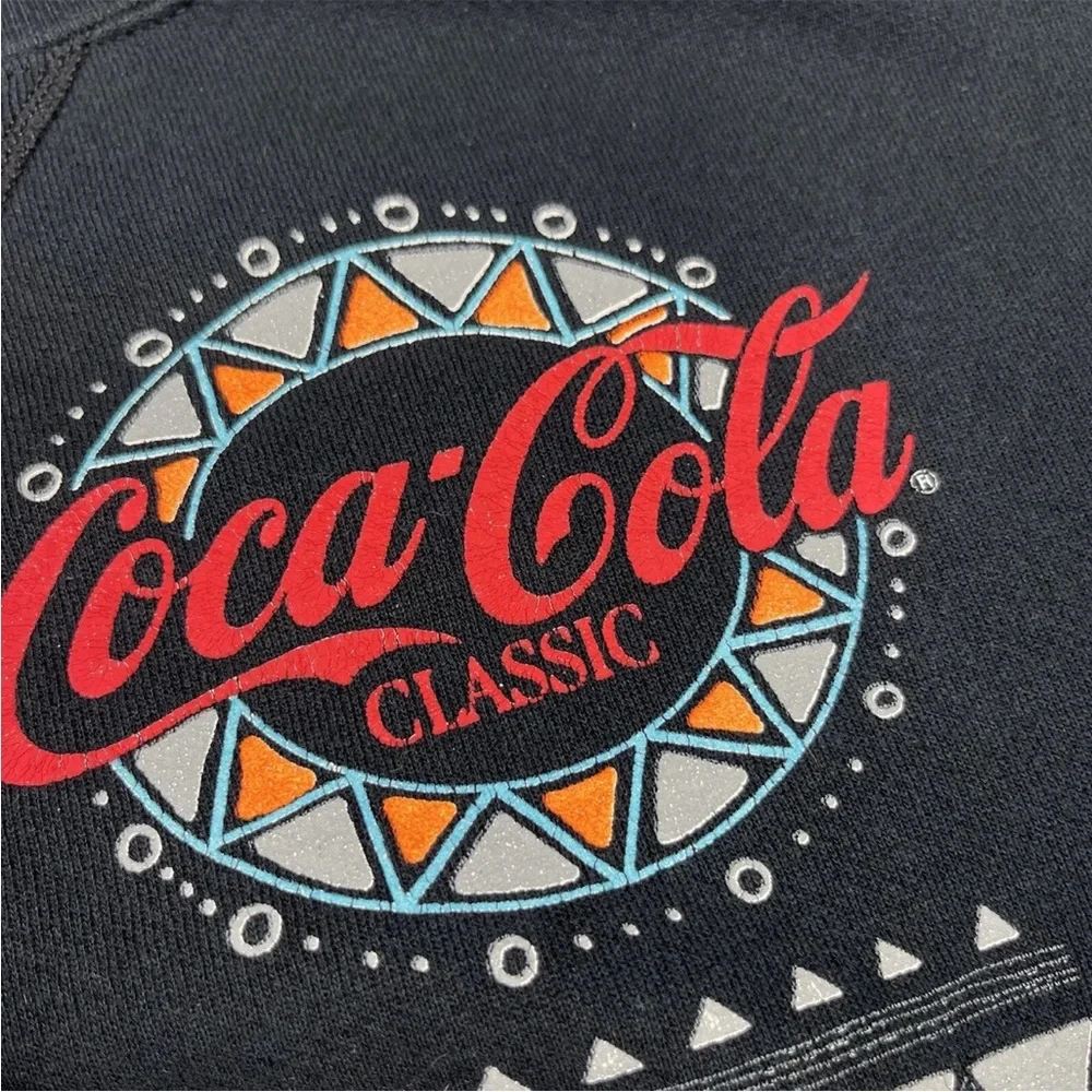 Vintage Black Coca Cola Soft Drink Summer Crewneck Sweater